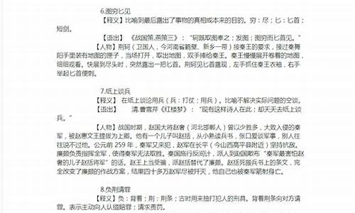 成语典故及其历史人物故事有哪些_成语典故及其历史人物故事有哪些名字